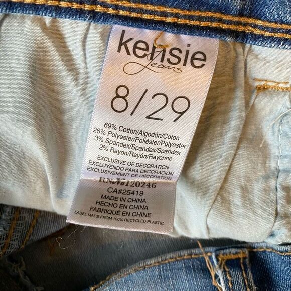 Kensie Women's Blue High Rise Skinny Lightly Distressed Jeans Size 8/29 - Picture 6 of 8